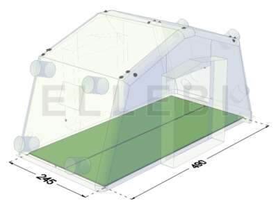Kit tappeti antipolvere per tenda pneumatica 2 archi