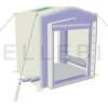 Modulo di ingresso gonfiabile da 5 metri quadri con struttura pneumatica e porta frontale