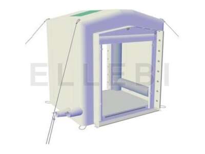 Modulo di ingresso gonfiabile da 5 metri quadri con struttura pneumatica e porta frontale